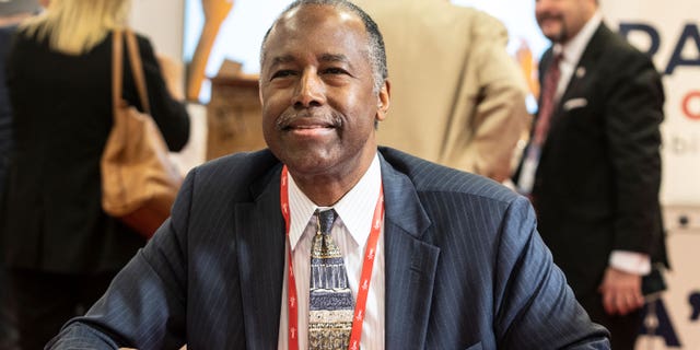 Former United States Secretary of Housing and Urban Development Dr. Ben Carson promotes his book during the Conservative Political Action Conference Texas 2022 conference at Hilton Anatole in Dallas Aug. 4, 2022.