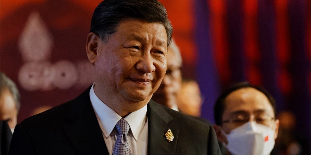 China's President Xi Jinping looks on as he attends a session during the G-20 Summit in Nusa Dua on the Indonesian resort island of Bali on Nov. 16, 2022.