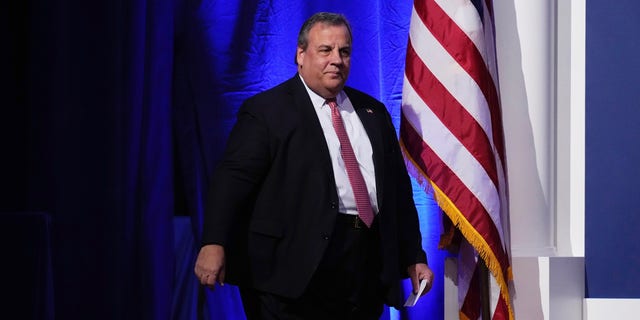 Former New Jersey Gov. Chris Christie speaks at an annual leadership meeting of the Republican Jewish Coalition Saturday, Nov. 19, 2022, in Las Vegas. 