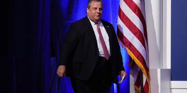 Former New Jersey Gov. Chris Christie speaks at an annual leadership meeting of the Republican Jewish Coalition Saturday, Nov. 19, 2022, in Las Vegas.