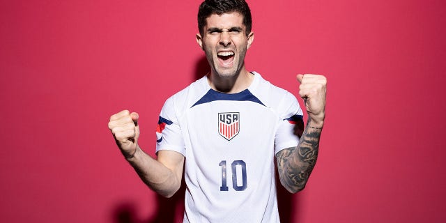 Christian Pulisic, of United States, poses during the official FIFA World Cup Qatar 2022 portrait session Nov. 15, 2022 in Doha, Qatar.