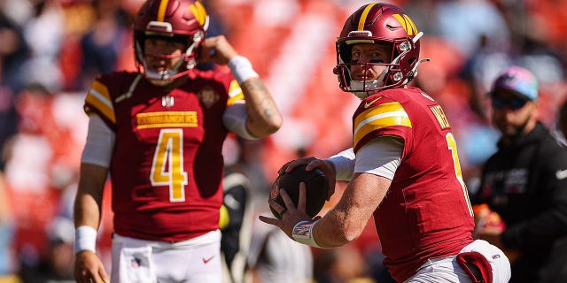Ron Rivera on Carson Wentz moving back into starting role: ‘You have to look at the momentum’ 3 Carson Wentz of the Washington Commanders warms up before the Tennessee Titans game on Oct. 9, 2022, in Landover, Maryland.
