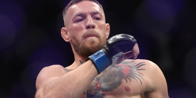 Conor McGregor voor het gevecht met Dustin Poirier.