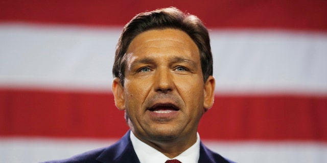 Gov. Ron DeSantis delivers a victory speech during his election night party on November 8, 2022 at the Tampa Convention Center in Tampa, Florida.