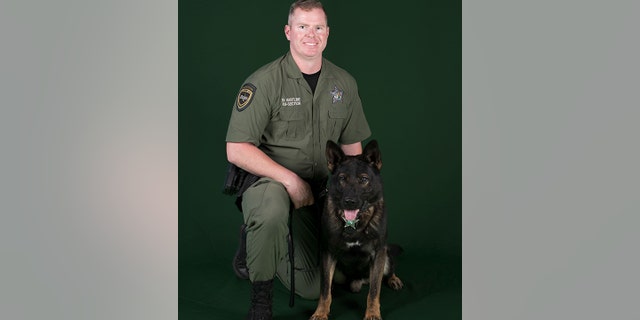 Deputy Dustin Hartline and K-9 Specter helped rescue a woman who said she was being held against her will before apprehending the suspect.