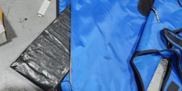 Cocaine sewn into the lining of this lead apron.