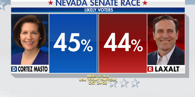 Polls show just how close the US Senate race is in Nevada.  This race has the potential to determine which party controls the Senate.