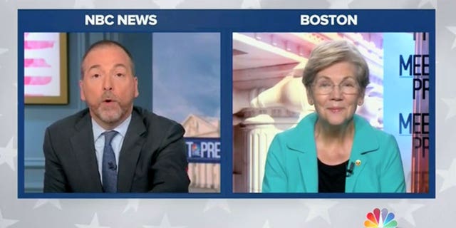 Sen. Elizabeth Warren joins  NBC's Chuck Todd on "Meet the Press" on Sunday. 