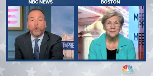 Sen. Elizabeth Warren joins NBC's Chuck Todd on "Meet the Press" on Sunday.