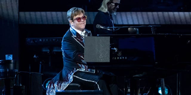 Elton John playing in LA during his final farewell tour.