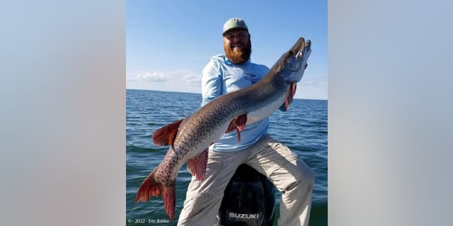 Eric Bakke of Princeton, Minnesota, caught and released a 58.25-inch muskellunge in June 2022, which went on to become a state record, accord to the Minnesota Department of Natural Resources.