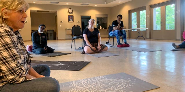 Participants in a six-week mindfulness course put on by East St. Tammany Habitat for Humanity and the Northshore Community Foundation gather in Slidell, La.