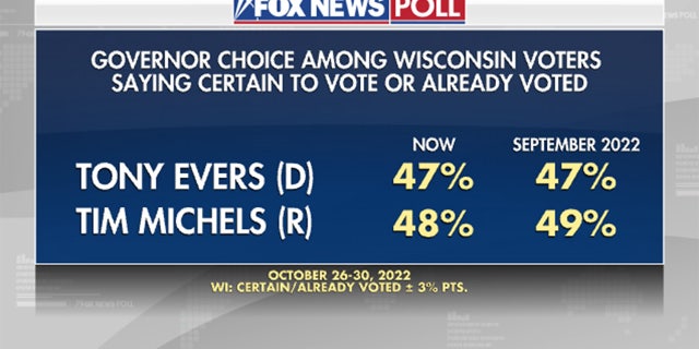 Poll of Wisconsin voters who have already voted or are certain to vote on their gubernatorial preference.