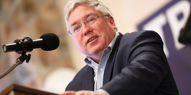 Then-Republican U.S. Senate candidate Patrick Morrisey speaks at a campaign event in Inwood, West Virginia, on Oct. 22, 2018.