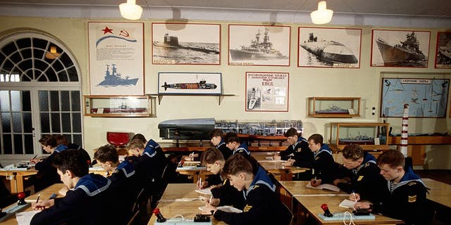 The Soviet Military Academy Schools on January 1, 1989, in Leningrad, USSR.
