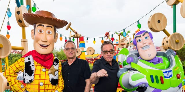 Tim Allen shared some details about how he stays in touch with his "Toy Story" co-star Tom Hanks.