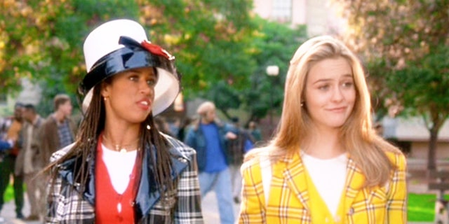 Cher and Dionne, played by Alicia Silverstone and Stacey Dash respectively, are pictured here from the iconic "As If" scene from "Clueless."