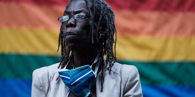 Portland Commissioner Jo Ann Hardesty speaks to protestors during a candlelight vigil to support Portlanders' rights to free speech and assembly at the Multnomah County Justice Center on July 17, 2020, in Portland, Oregon.