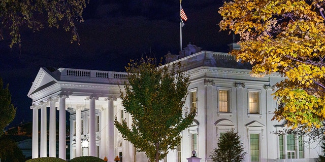The White House is seen in Washington, DC on November 15, 2021.