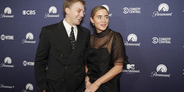 Naomi Biden and fiancé Peter Neal at the Paramount White House Correspondents' Dinner after party at the French Ambassador's residence, in Washington, D.C., on April 30, 2022. (Photo by Mary Kouw/CBS via Getty Images)