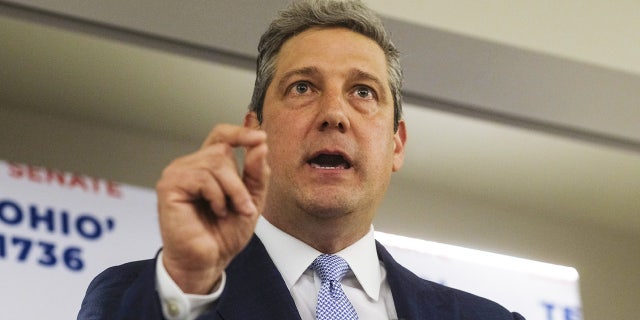 Representative Tim Ryan, a Democrat from Ohio, speaks during a primary election night event in Columbus, Ohio, U.S., on Tuesday, May 3, 2022. 