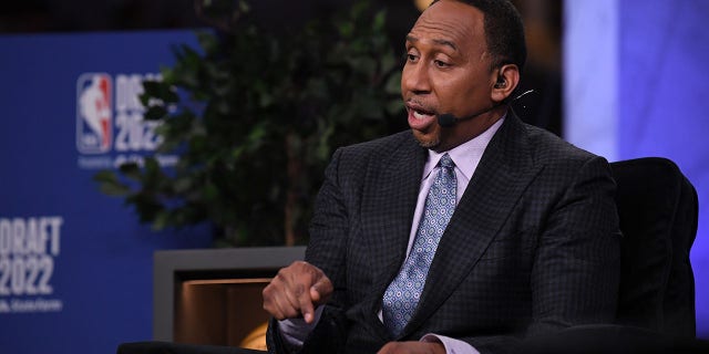 ESPN analyst Stephen A. Smith reports on the NBA Draft on June 23, 2022 at Barclays Center in Brooklyn, New York.