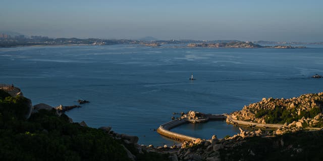 General view of the sea from Pingtan Island, one of mainland China's closest point from Taiwan, is pictured in Fujian province on August 4, 2022.