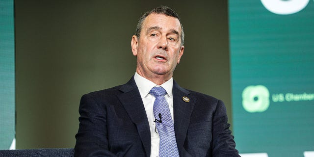 David Pekoske, acting administrator of the Transportation Security Administration (TSA), speaks during the US Chamber of Commerce's Global Aerospace Summit in Washington, D.C., US, on Thursday, Sept 15, 2022. 