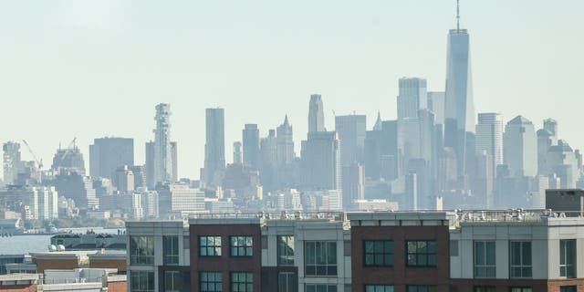 View from Jersey City to Manhattan in New York City, United States on October 21, 2022. 