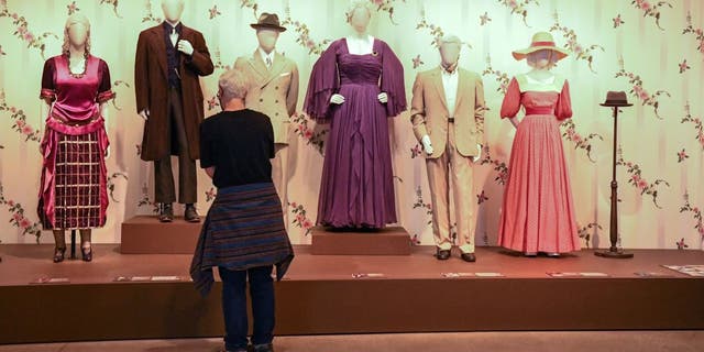 Original costumes worn by members of the cast including Brando, Keaton, Pacino and "The Godfather Part II's" Robert de Niro are also on display.