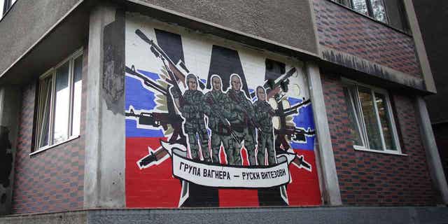 A mural depicting Russia's para military mercenaries Wagner Group. A Zambian student who died in Russia's war with Ukraine was employed by the Wagner Group.