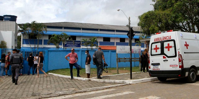 Primo Bitti Public School, one of two schools where a shooting took place in Aracruz, Espirito Santo state, Brazil, November 25, 2022.