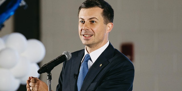 Transportation Secretary Pete Buttigieg speaks during a news conference at the Memphis International Airport in Tennessee, on Tuesday, Nov. 29, 2022.