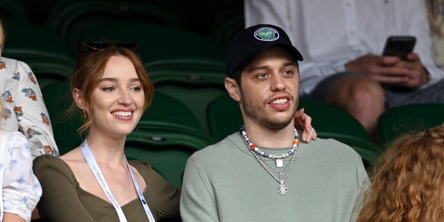 Pete Davidson and Phoebe Dynevor attended day six of Wimbledon 2021 together in matching green outfits. 