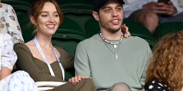 Pete Davidson and Phoebe Dynevor attended day six of Wimbledon 2021 together in matching green outfits. 