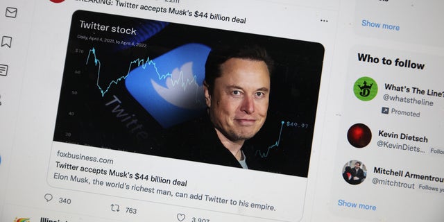 Twitter accepted Musk's $44 billion bid to acquire the company in April. 