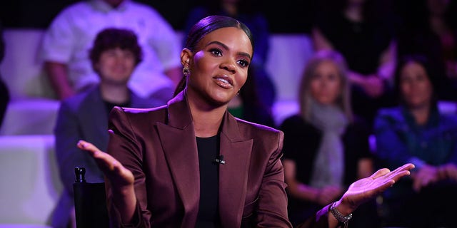 Candace Owens is seen on set of "Candace" on May 03, 2022, in Nashville, Tennessee. The show will air on May 03, 2022. 