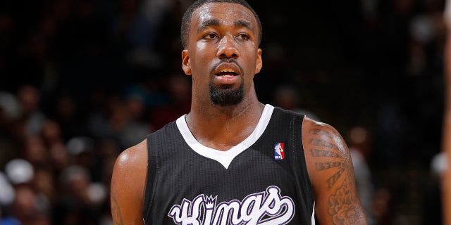 Donte Greene #20 of the Sacramento Kings in a game against the Golden State Warriors on March 24, 2012 at Oracle Arena in Oakland, California.