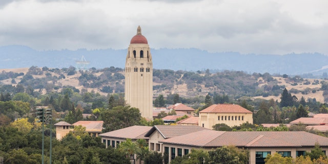 A skyline view of the Stanford campus in California.