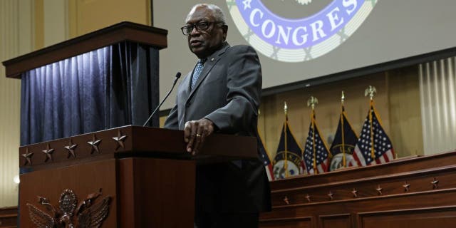 U.S. House Majority Whip James Clyburn (D-SC) speaks during a portrait-unveiling ceremony of the late Rep. Elijah Cummings (D-MD) at Cannon House Office Building on Capitol Hill September 14, 2022 in Washington, D.C.