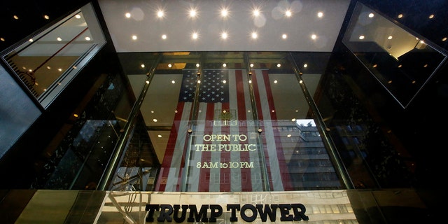 The entrance of the Trump Tower in New York City on Oct. 24, 2022.