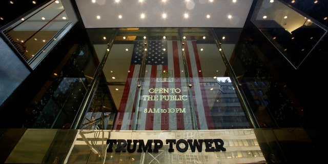 The entrance of the Trump Tower in New York City on Oct. 24, 2022.