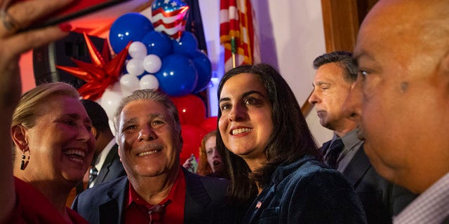 Rep. Nicole Malliotakis, R-N.Y., celebrates her re-election to the 11th Congressional District in Staten Island, New York, on Nov. 8, 2022.