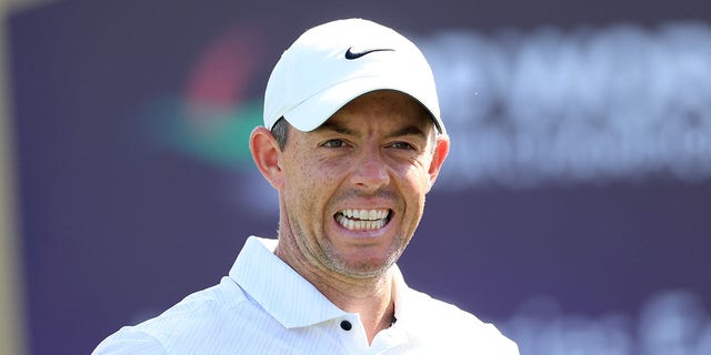 Rory McIlroy, of Northern Ireland, waits to play a shot during the pro-am as a preview for the DP World Tour Championship on the Earth Course at Jumeirah Golf Estates on Nov. 15, 2022 in Dubai, United Arab Emirates. 