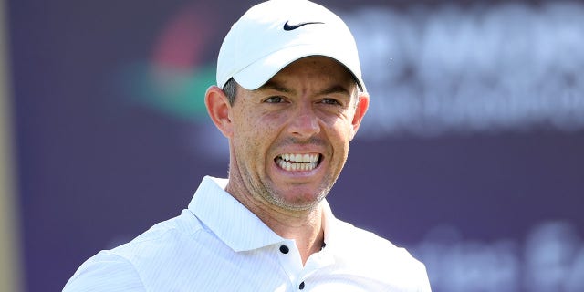 Rory McIlroy, of Northern Ireland, waits to play a shot during the pro-am as a preview for the DP World Tour Championship on the Earth Course at Jumeirah Golf Estates on Nov. 15, 2022 in Dubai, United Arab Emirates.