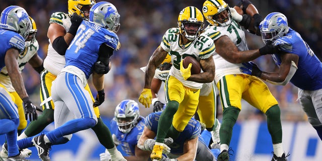 Matt LaFleur explains decision to cut Kylin Hill: 'Being a member of the Green Bay Packers, it’s a privilege' 1 Kylin Hill, #32 of the Green Bay Packers, rushes against the Detroit Lions during the second half at Ford Field on Nov. 6, 2022 in Detroit.