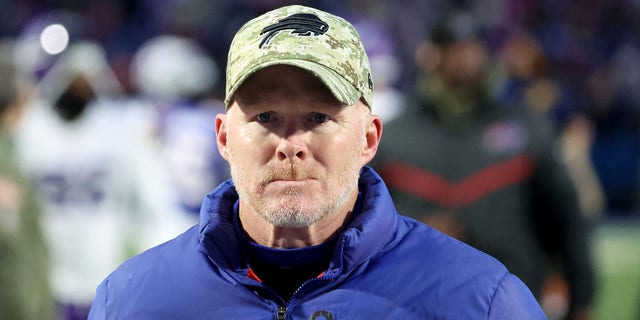 Head coach Sean McDermott of the Buffalo Bills after a game against the Minnesota Vikings at Highmark Stadium Nov. 13, 2022, in Orchard Park, N.Y. 