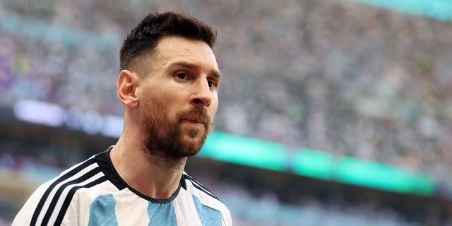 Lionel Messi of Argentina during the FIFA World Cup Qatar 2022 Group C match between Argentina and Saudi Arabia at Lusail Stadium on November 22, 2022 in Lusail City, Qatar. 