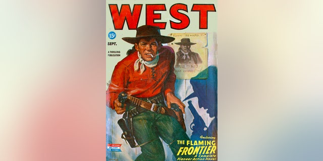 Billy the Kid was the cover subject for West magazine, published in 1940 in New York City. Henry McCarty (1859-1881) was best known as Billy the Kid, American outlaw and gunman.