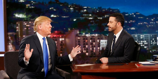 Donald Trump was a guest on "Jimmy Kimmel Live" in 2015 prior to winning the presidency.